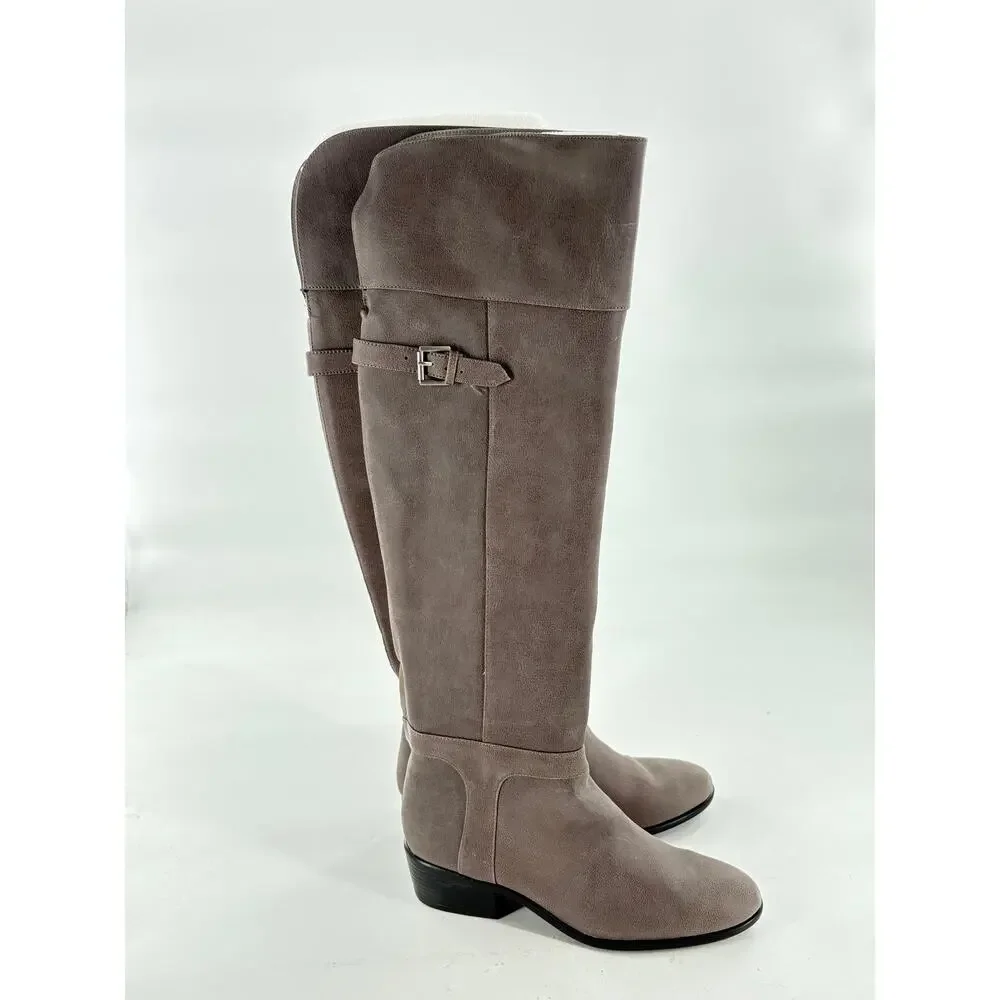 Aerosoles Mysterious Over Knee Boots 9.5 NWOT Tall Knee High OTK Grey Equestrian